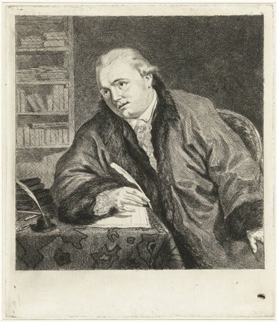 Porträtt av kompositören och etsaren Johan Antoni Kauclitz Colizzi av Louis Bernard Coclers