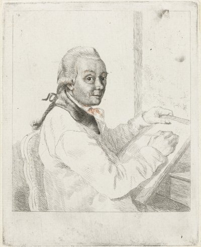 Porträtt av konstnären Johannes Janson, teckning av Louis Bernard Coclers