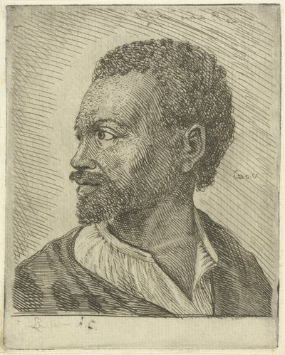 Porträtt av en abessinier av Louis Bernard Coclers