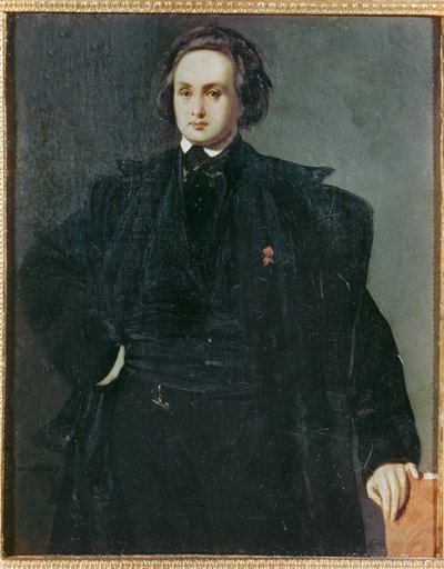 Poeten Victor Hugo som ung man ... (målning på duk) av Louis Boulanger