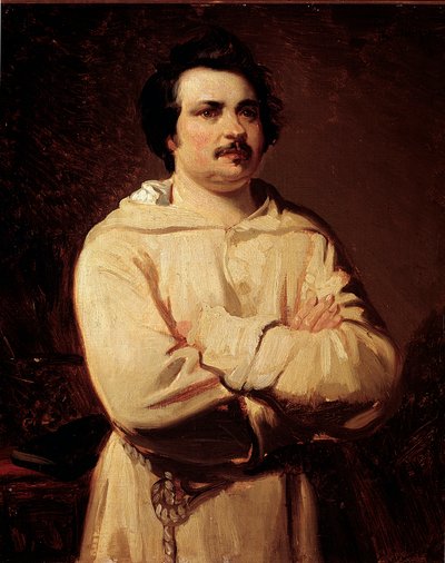 Porträtt av den franske författaren Honore de Balzac av Louis Boulanger