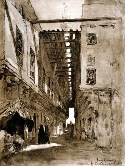 Souks, Kairo, 1928 av Louis Cabanes