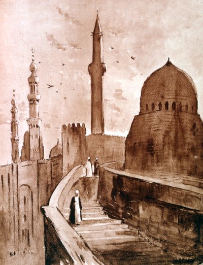 Citadellet vid soluppgången, Kairo, Egypten, 1928 av Louis Cabanes