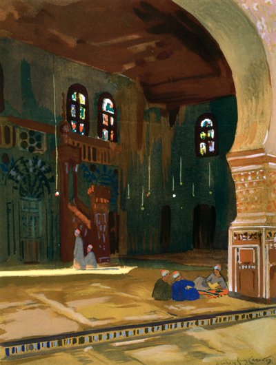 Sultan al-Ghuris moské, Kairo, Egypten, 1928 av Louis Cabanes