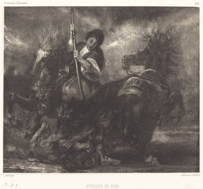 lejonattack av Louis Candide Boulanger