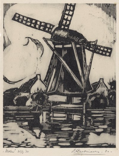 Molen (originaltitel på objekt) av Louis Cardinaals (signed by artist)