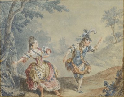 Marie Allard och Jean Dauberval i operabaletten Silvie av Louis Carrogis dit Carmontelle