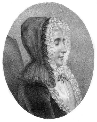 Madame du Deffand - Marie de Vichy-Chamrond (eller Champrond), Marquise du Deffand - 1697-1780 - gravyr av Carmontelle - av Louis Carrogis (after) Carmontelle