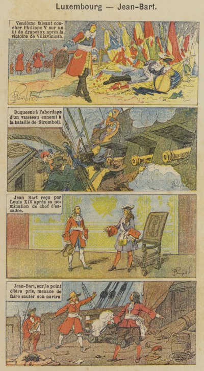 Luxemburg, Jean-Bart (färg litho) av Louis Charles (after) Bombled