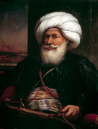 Porträtt av Muhammad Ali Pasha av Louis Charles Auguste Couder