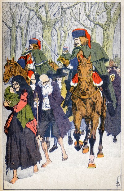 Gripande av protestanter av Louis Charles Bombled