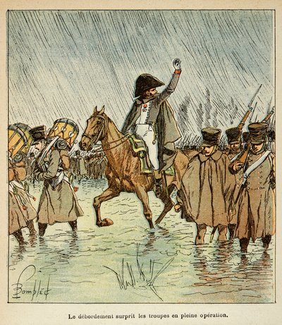 Illustration av Bombled Louis (1862-1927) från boken "The Memorial of Saint Helene" av greve Emmanuel de Las Cases (1766-1842): The Imperiale Armee 1813, privat samling av Louis Charles Bombled