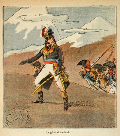 Illustration av den bombade Louis (1862-1927) från boken "The Memorial of Saint Helene" av greve Emmanuel de Las Cases (1766-1842): Porträtt av general Joubert (1769 - 1799), privat samling av Louis Charles Bombled