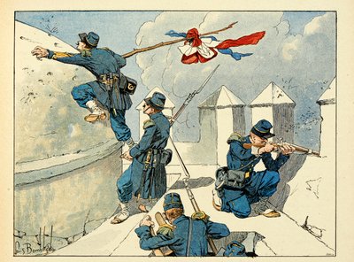 Illustration hämtad från boken "The heros of the century", anekdotiska reciter av Dick de Lonlay och illustrerad av Louis Bombled (1862-1927) av Louis Charles Bombled