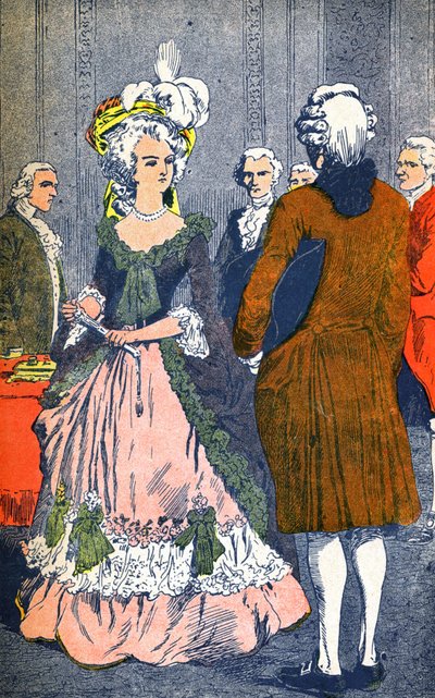 Marie Antoinette och Augeard av Louis Charles Bombled
