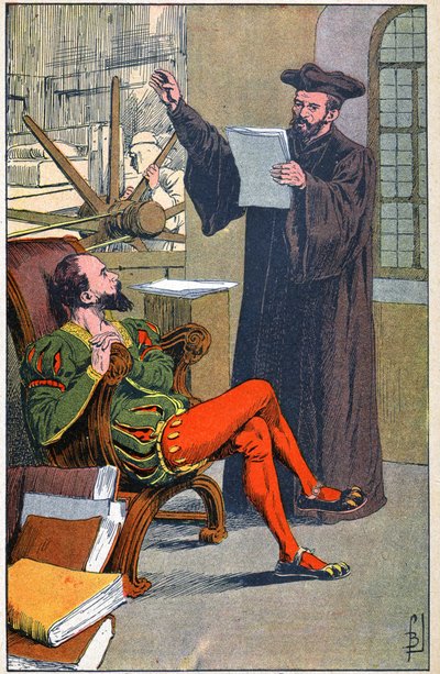 Rabelais i Etienne Dolets tryckeri av Louis Charles Bombled
