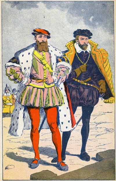 Hertigen av Guise och amiralen av Coligny av Louis Charles Bombled