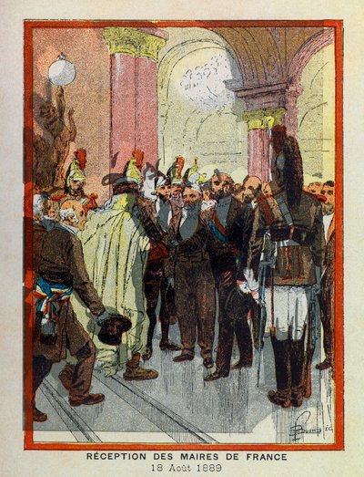The Grand Jornees of the Hotel de Ville de Paris av A. Mercier, illustrerad av Louis Bombled (1862-1927): 18 augusti av Louis Charles Bombled
