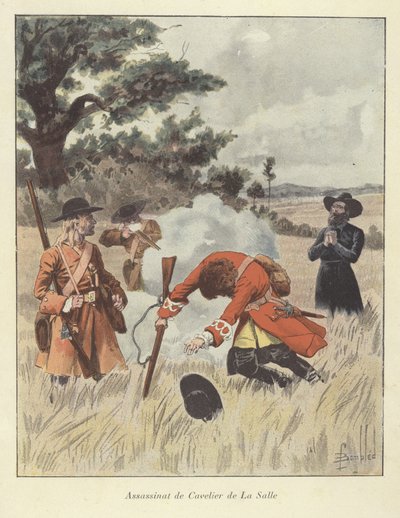 Mordet på Rene-Robert Cavelier de la Salle, 1687 av Louis Charles Bombled