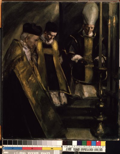 Requiem-mässa 1900-talet (målning) av Louis Charles Crespin