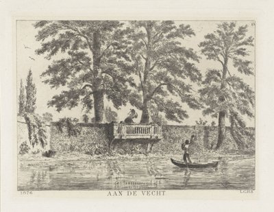 Snacka om trädgårdsväggen On the Vecht (titel på objekt) av Louis Charles Hora Siccama