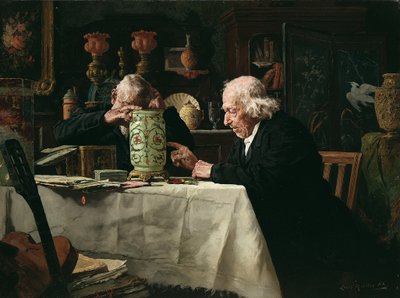 The Connoisseurs (olja på duk) av Louis Charles Moeller