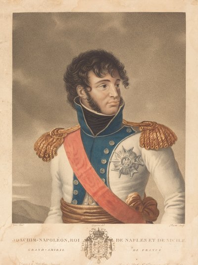 Joachim Murat (Joachim-Napoleon, kung av Neapel och Sicilien, Frankrikes storamiral) av Louis Charles Ruotte after Albert Jakob Frans Gregorius after Antoine Jean Gros