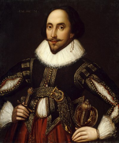 Porträtt av den brittiske dramatikern William Shakespeare av Louis Coblitz