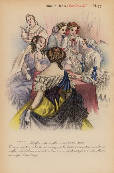 Franskt mode: 1850 a 1860, Napoleon III (färglitografi) av Louis Colas