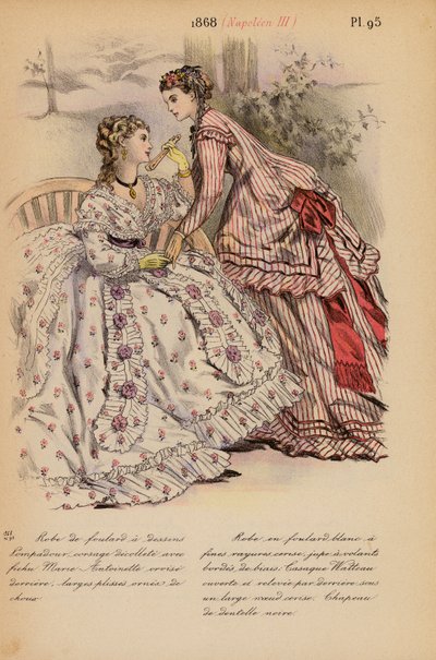 Franskt mode: 1868, Napoleon III (färglitografi) av Louis Colas
