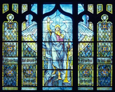 Uppståndelsens ängel 1904 (målat glas) av Louis Comfort Tiffany