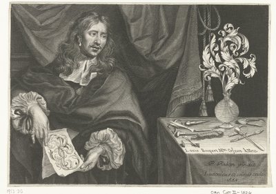 Titeltryck med porträttet av Louis Roupert Prydnadsföremål för guldsmeder (serietitel) av Louis Cossin