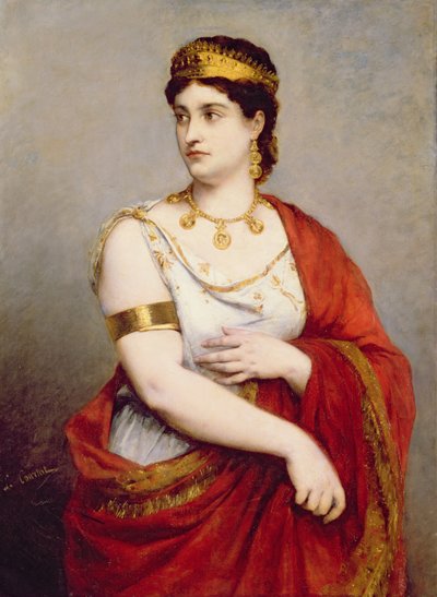 Porträtt av Mademoiselle George (1787-1867) av Louis Courtat