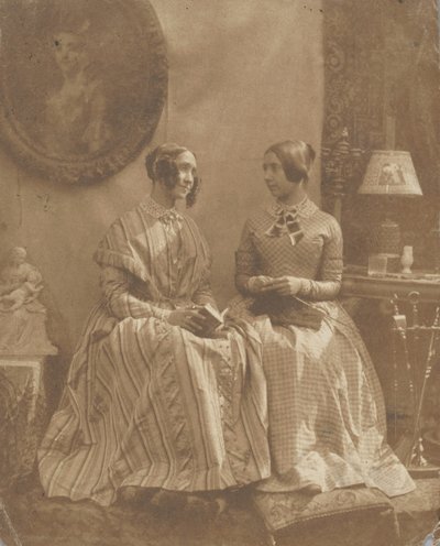 [Konstnärens hustru och dotter], 1846-49. av Louis Désiré Blanquart Evrard
