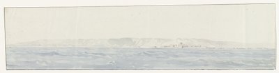 Gezicht på Crotone en de kust Utsikt över Crotone och kusten (titel på objekt) Resor i Italien, Sicilien och Malta - 1778 (serietitel) av Louis Ducros