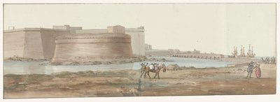 Utsikt över Gallipoli Gallipoli entrévy (titel på objekt) Resor i Italien, Sicilien och Malta - 1778 (serietitel) av Louis Ducros