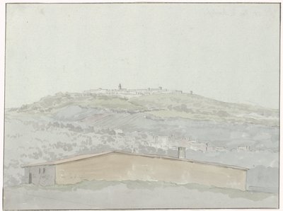 Utsikt över Montefusco Utsikt över Montefusco (titel på objekt) Resor i Italien, Sicilien och Malta - 1778 (serietitel) av Louis Ducros