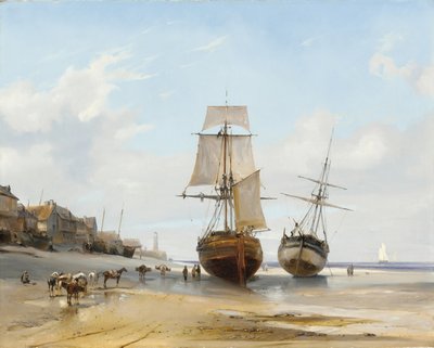 strandade båtar av Eugene Isabey