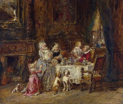 Isabey, Louis Gabriel Eugene (1803-1886) Farfars födelsedag Olja på trä 1866 National Gallery, London 24,1x28,9 av Louis Eugene Gabriel Isabey