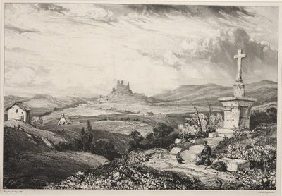Larderole slott, Auvergne av Louis Eugene Gabriel Isabey