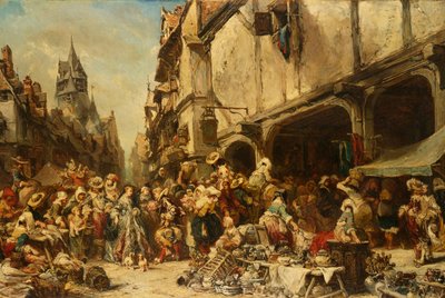 Marknaden, 1862 av Eugene Isabey