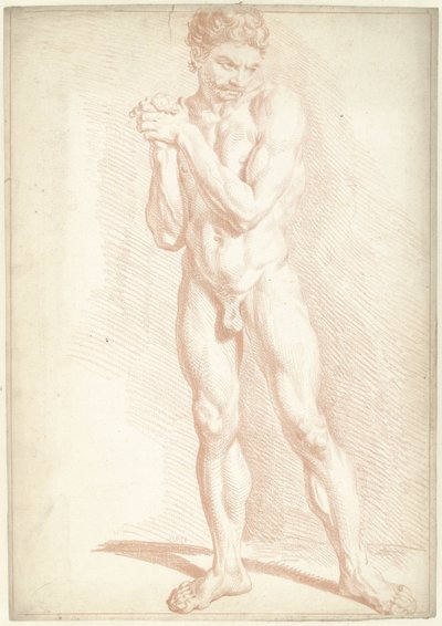 Man naken, stående av Louis Fabritius Dubourg