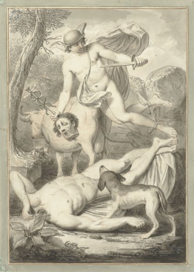 Merkurius med huvudet av Argus av Louis Fabritius Dubourg