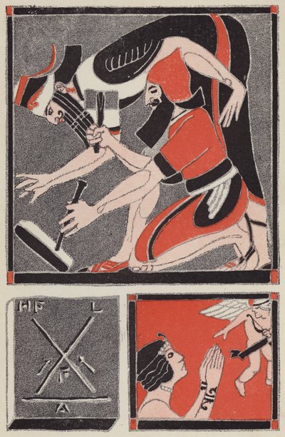Noas karta över kärlek; XXI, I-8 (färg litho) av Louis Fancher