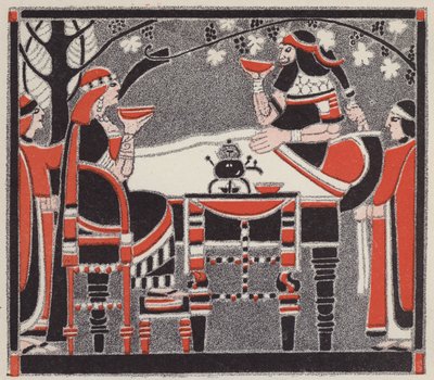 Lärdomen av servitören; II, 2 (färg litho) av Louis Fancher