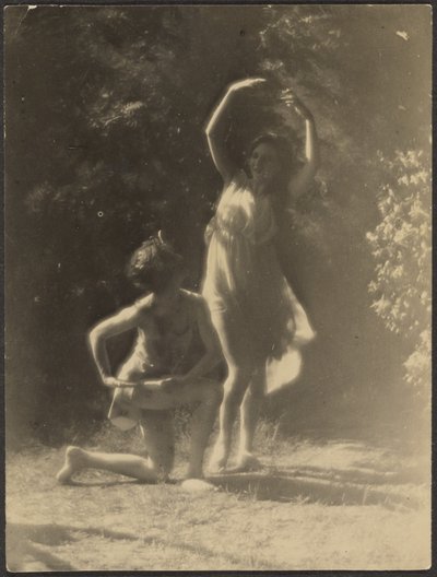 [Dansare i trädgården] av Louis Fleckenstein