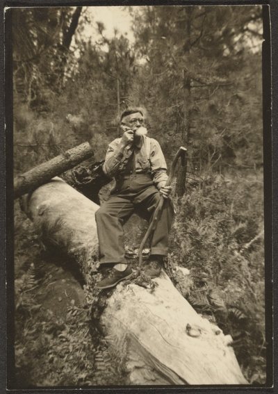 [Fleckenstein på en stock] av Louis Fleckenstein