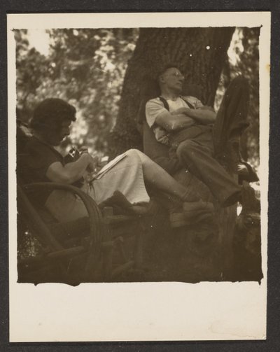 [Florence och maken i skogen] av Louis Fleckenstein