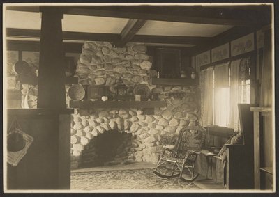 Vardagsrum, Oak Lodge av Louis Fleckenstein