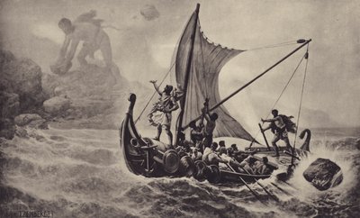 Ulysses hånar kykloperna av Louis Frederic Schutzenberger